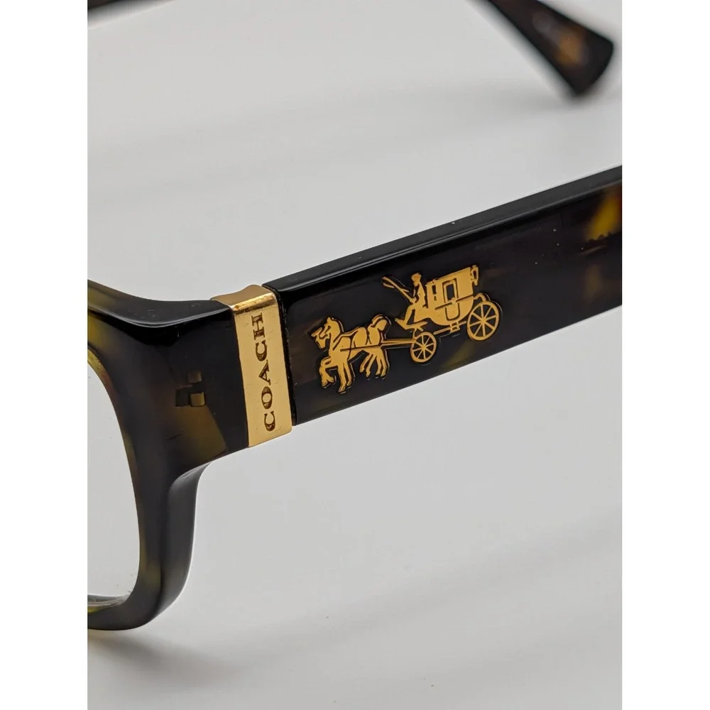 Coach HC6078 5120 Eyeglasses Dark Tortoise Gold Coach Logo 52-16-135